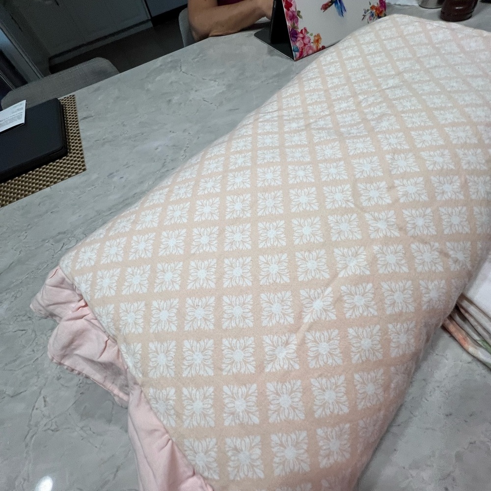Source Unknown Floral 3pc Comforter Set in Pink and Cream - Picture 7 of 7
